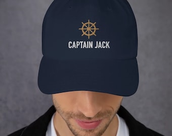 PERSONALIZED Captain Hat: Custom Hat For Sailors. Embroidered Captains Boating Hat, Nautical Anchor Hat, Beach Hat, Sailing Gift For Him/Her