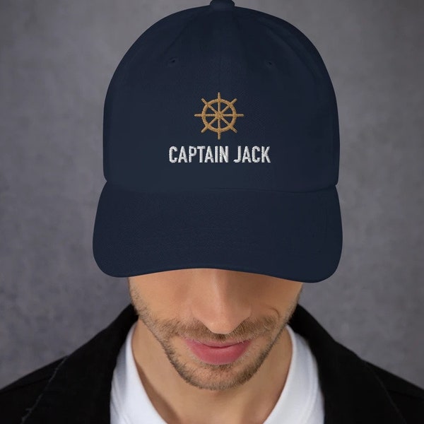 PERSONALIZED Captain Hat: Custom Hat For Sailors. Embroidered Captains Boating Hat, Nautical Anchor Hat, Beach Hat, Sailing Gift For Him/Her