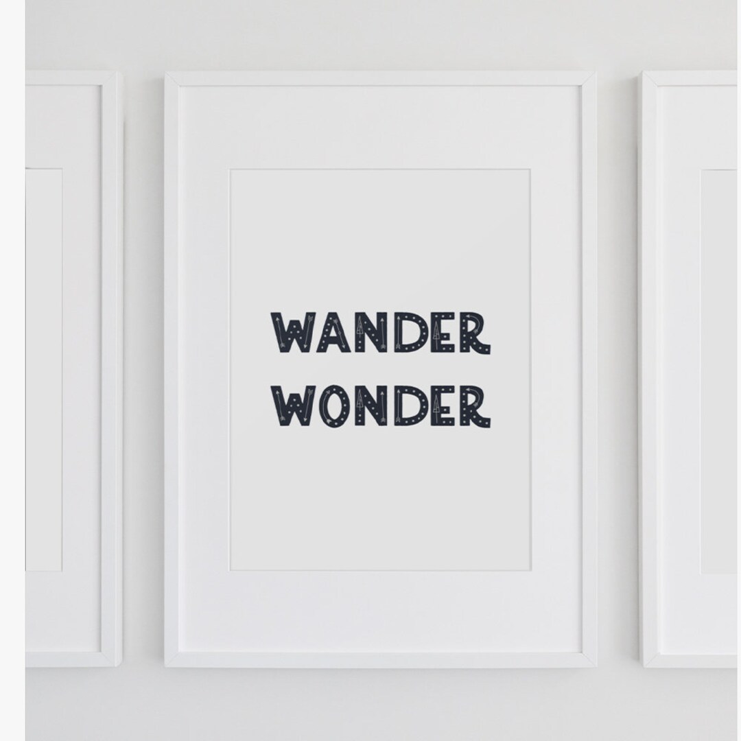 Wonder Boho Sign Wander Wonder, Boho Travel Adventure Art, Indian Vibes, Free Spirit ...
