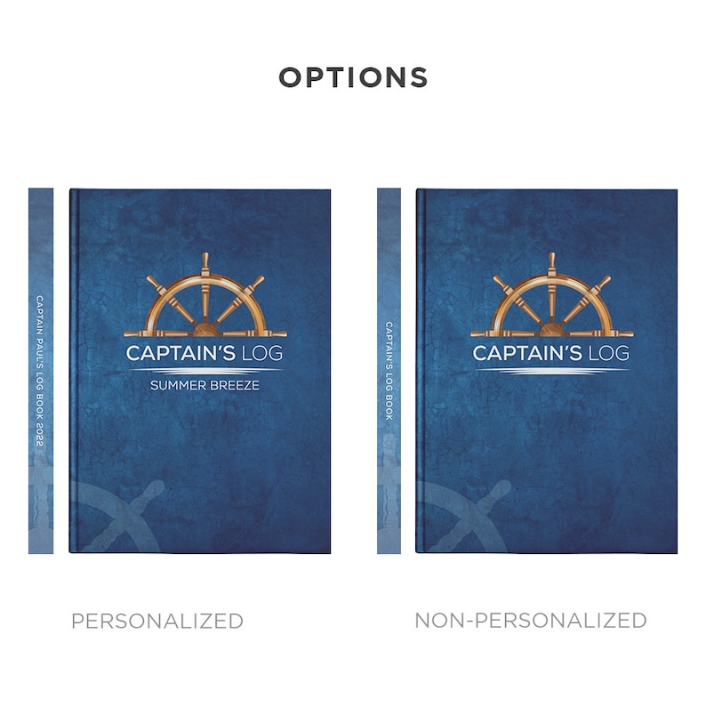 Custom Yacht Log Book, Personalized Captain's Log Boating Journal ...