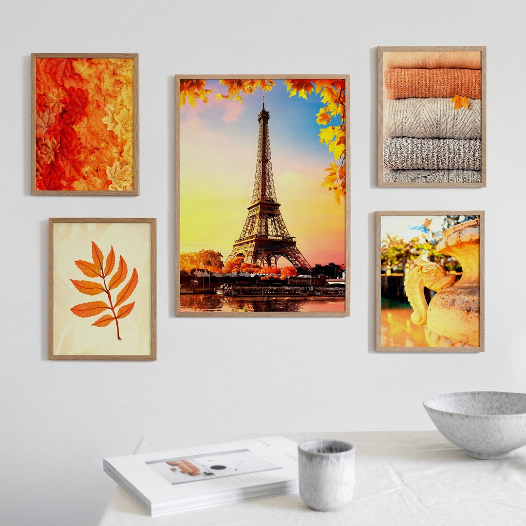 Fall Gallery Wall Set Bundle, 5 PRINTABLES, Autumn Warm Tone Art Prints ...
