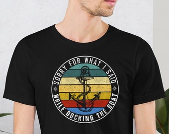 Vintage Pride Boat Tee: Abstract Modern Design Apology Shirt In Pride Colors For Boat Life And Lgbtq+ With Retro Nautical Style