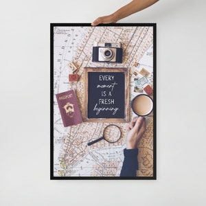 Jeder Moment Zitat Print, Fernweh Kunstdruck, Leben Zitat Prints, Reise Junkie Wandkunst, Poster Home Print, Abenteuer Karte druckbare Kunst
