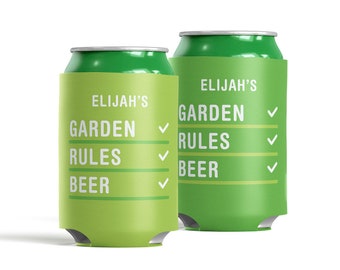 My Rules Funny Custom Beer Sleeve, Boat Beer Holder, BBQ Beer Cooler, Outdoor Party Accessory, Funny Travel Gift Idea, Custom Can Cooler