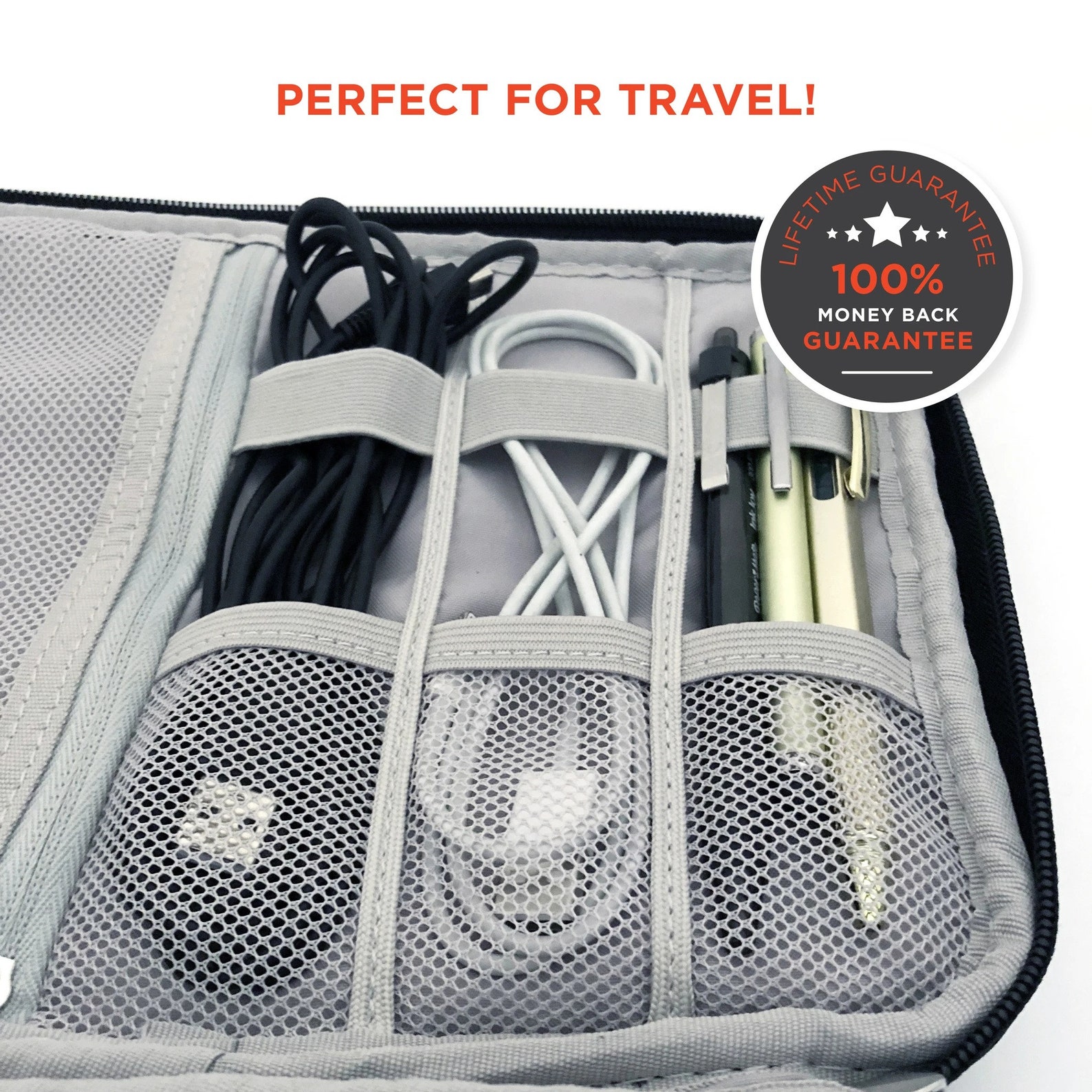The Ultimate Travel Tech Organizer Store Your Cables Tech Etsy