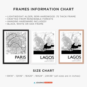 Customized Set of 3 City Maps, Three Panel Custom Location Maps for ...