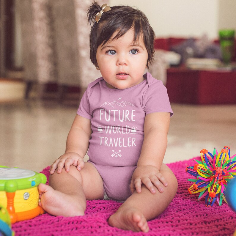 Cute Baby Shower Gift Future World Traveler One Piece. Baby Etsy