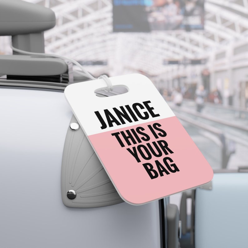 Etichette per bagagli personalizzate eleganti e durevoli, etichetta per bagagli personalizzata etichetta identificativa per valigia da viaggio, etichetta per borse divertenti da uomo/donna, regalo pre-volo immagine 1