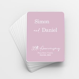 Jeu de cartes à jouer d'anniversaire personnalisé, souvenirs d'anniversaire, faveurs de mariage, souvenirs de voyage, souvenirs de mariage personnalisés, cadeau de voyage