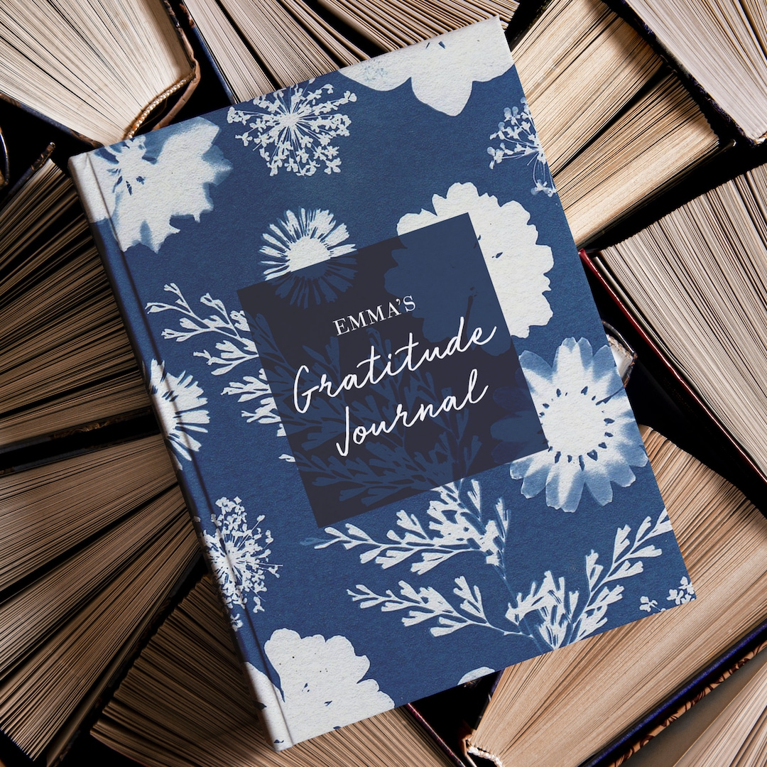 Customized Gratitude Journal, Hardcover Personalized Lined Notebook ...