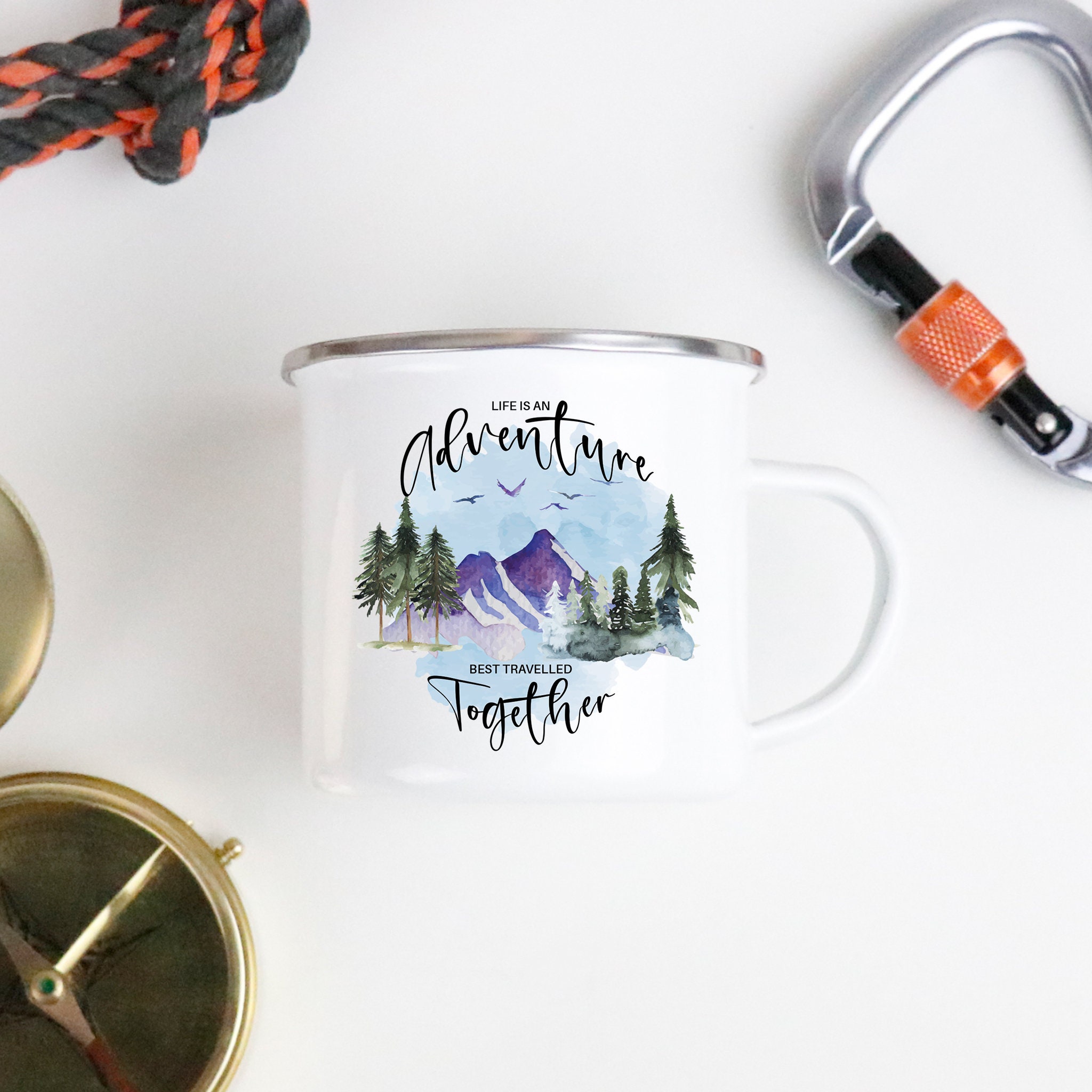 ThisWear Gifts for Travel Adventure Type of Day Mountain Mugs Inspirational  Mugs for Men Inspirational Coffee Mug Set 2 Pack 15oz Coffee Mugs