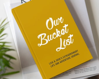 Bucket List Adventure Notebook, Personalized Diary for Couples, Custo Travel Memory Planner. Travel Gift, Traveler Logbook, Wanderlust Gifts