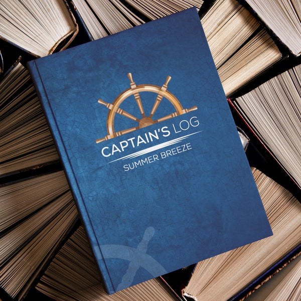 Custom Yacht Log Book, Personalized Captain's Log Boating Journal, Travel Writing Journal Notebook, Ship Captian Boat Log Book, Sailing Gift