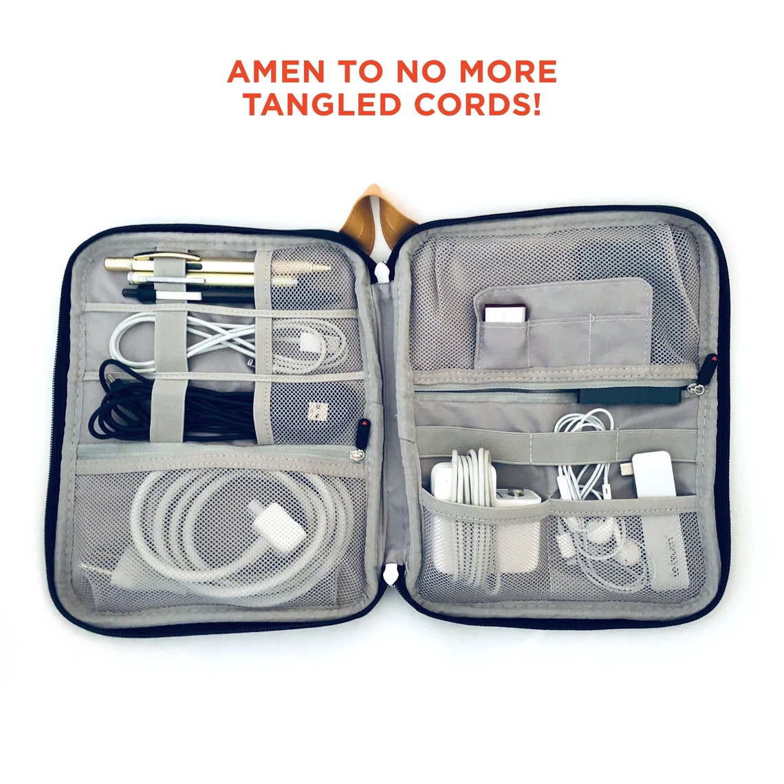 The Ultimate Travel Tech Organizer Store Your Cables Tech Etsy