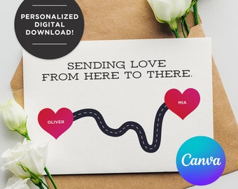 Thoughtful Digital Card, Editable Thinking of You Card Design, Virtual Love Card, Send Love Online Card, Instant Digital Download Art