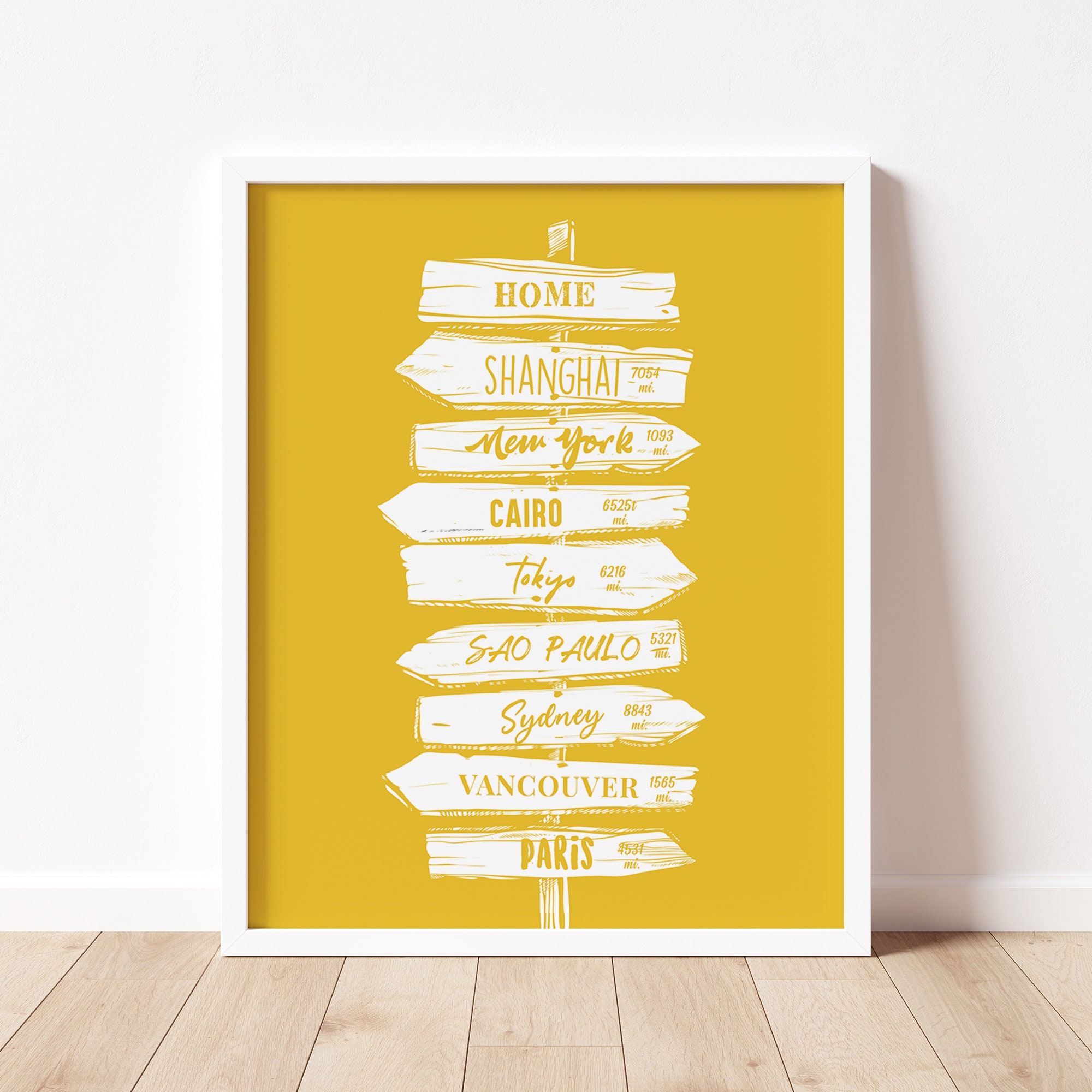 Personalized Decor: Signpost Travel Poster. Personalized Sign ...
