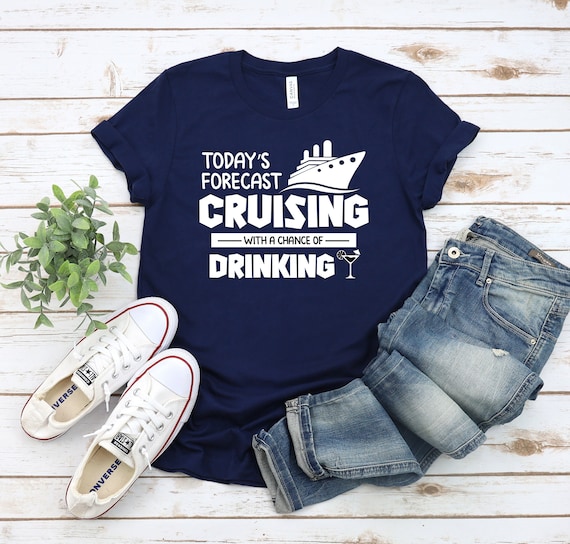 Funny Cruise Shirts: Today's Forecast Cruising With Chance - Etsy