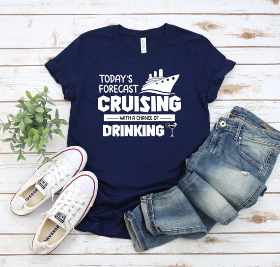 Funny Cruise Shirts: Today's Forecast Cruising With Chance - Etsy