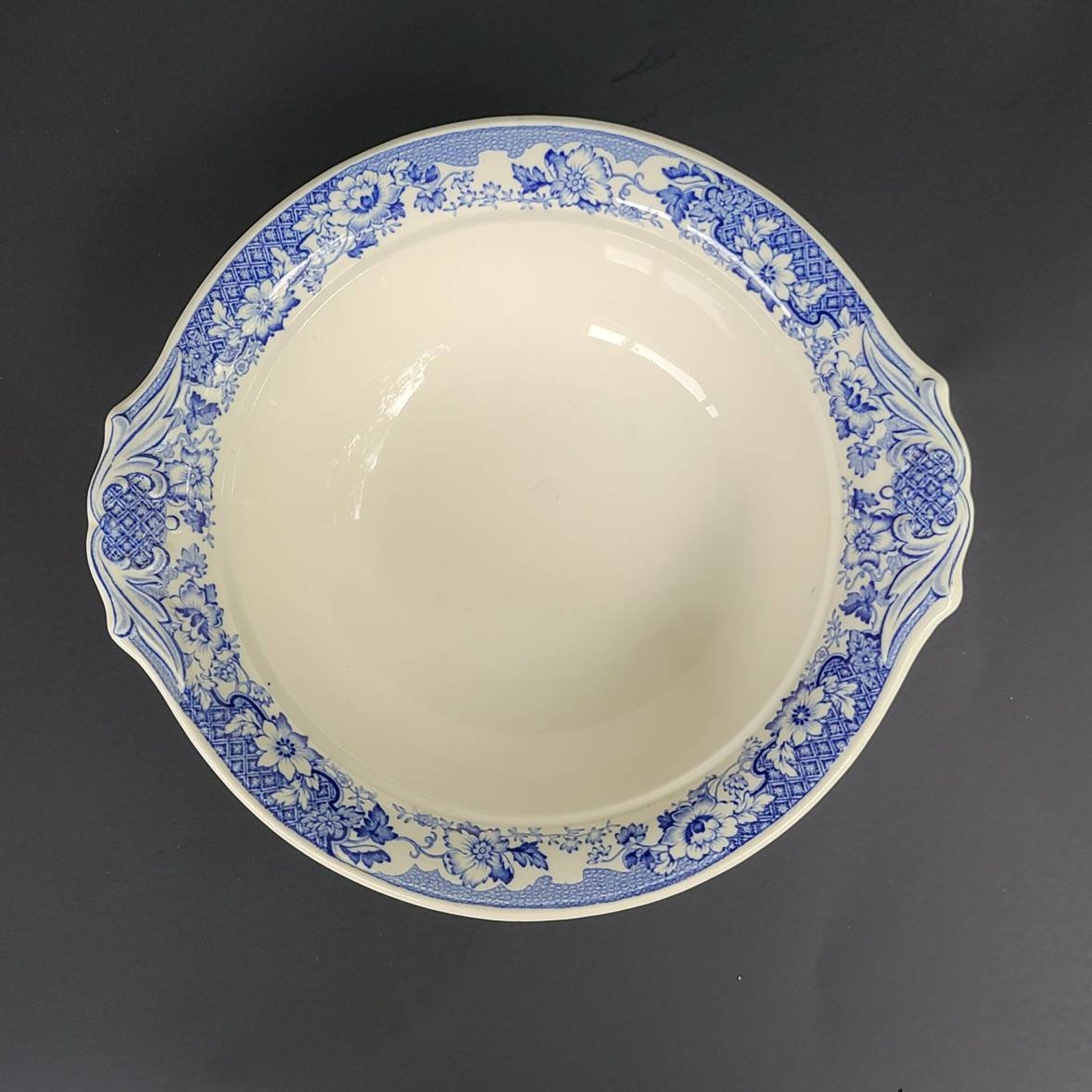 Blue & White Covered Vegetable Bowl Vintage Seaforth Etsy