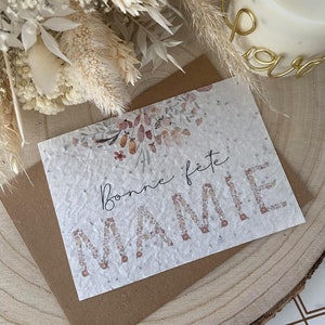 Carte à planter - bonne fête mamie - carte à planter fête des mamies - bonne fête - idée cadeau