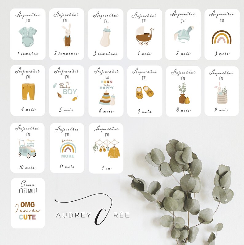 Cartes Etapes Bebe Naissance Souvenirs Bebe Premiere Etsy