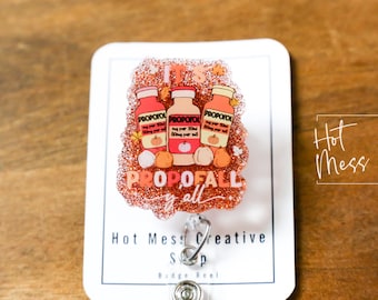 It's Propofall Y'all-badgehaspel, badgehaspel anesthesie, ID-houder verpleegkundige, PACU ID-houder, badgehaspel, pacu-pin, verpleegkundige dankzegging