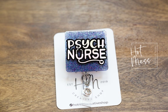 Psych Nurse Funny Badge Reel, Psychiatric Nurse Badge ID, Retractable ID,  Lanyard Badge Holder, Mental Health Nurse -  UK