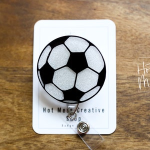 Soccer Badge Reel, Soccer Coach Badge Reel, Sports coach badge reel, sports badge reel