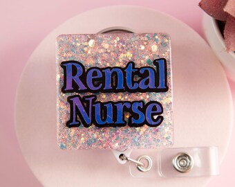 Rental Nurse Lanyard, Travel Nurse Badge Holder, Funny Badge Reel,