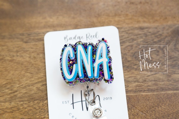 CNA Badge Reel, Certified Nursing Assistant Retractable ID, CNA Gift, Medical Badge reel