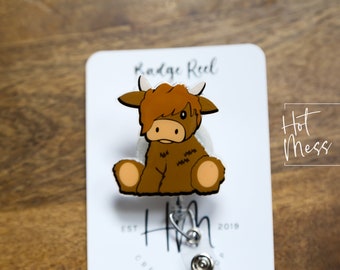 Badgehaspel Schotse hooglanders, badgehaspel verwisselbare, badgehaspel schattig, ID-houder leraar, badgehaspel dieren, badgehouder verpleegkundige