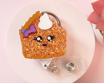 Pumpkin Pie Badge Reel, Pumpkin Pie ID Holder