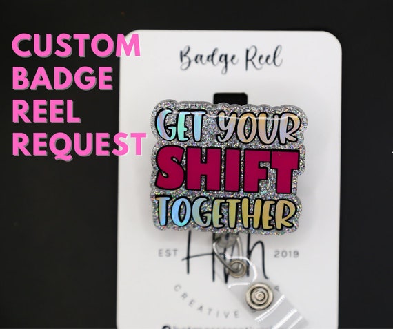 Custom Badge Reel, Design Your Own Reel, Retractable Badge Reel, Interchangeable Badge Reel, ID Holder, Stocking Stuffer