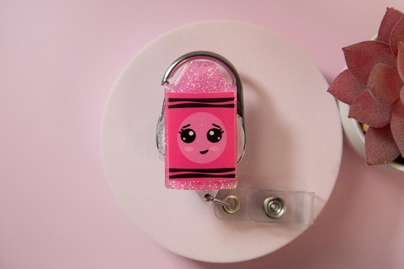 Teacher Badge Reel, Crayon ID Holder image 3