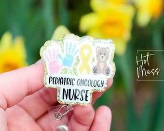 Pediatric Oncology Badge Reel, Oncology Badge Reel, Nurse ID Holder, cancer awareness, oncology pediatric nurse Lanyard