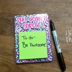 Personalisierbarer Notizblock Halter, Schreibtisch Zubehör, Lehrer Geschenk, Krankenschwester Zubehör, Sticky Notes, Back to School