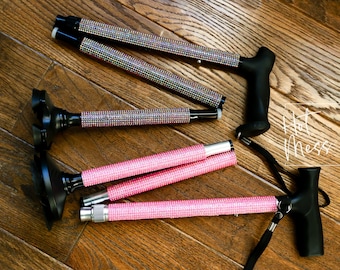 Sparkling Rhinestone Mobility Aid: Elegant Walking Cane for Women - Unique Holiday Gift