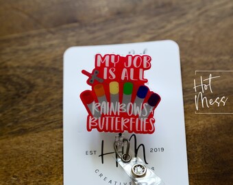 thumbnail image 2 of Needle Container Badge Reel,Phlebotomist Badge Reel,Phlebotomy Student 2 of 12