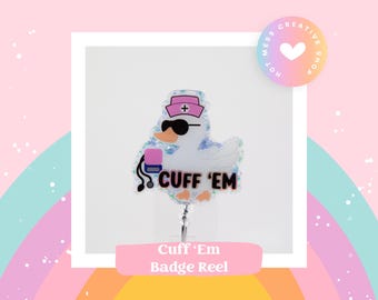 Cuff Em バッジリール、血圧、医療ユーモア