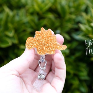 Dino Nuggie badge reel, Stegosaurus Interchangeable Badge Reel, Cute badge Reel, Teacher ID Holder, Dinosaur badge reel, Nurse Badge Holder