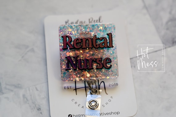 Travel Nurse Badge Holder, Funny Badge Reel, RN ID Holder, Retractable  Acrylic Badge Reel, Nurse Gift, Night Shift, Office Stocking Stuffer 