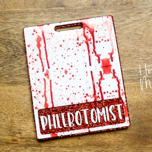 Blood Splatter Badge Buddy, Funny Medical Badge Buddy, ER, Paramedic