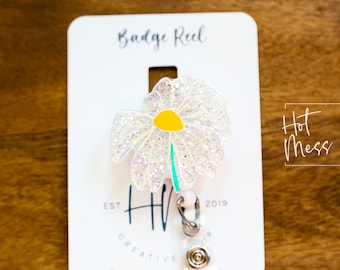 Wilted Flower Badge reel, Funny Badge reel, RN ID Holder, Retractable Badge Reel, Nurse Gift, Night Shift