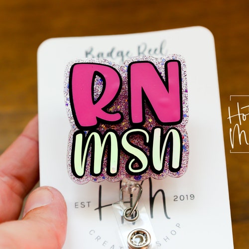 "Size Matters" Fun Glitter Badge Reel Holder For Nurses & Healthcare - Retractable, 24" Cord, Gift Box