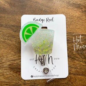 Margarita Badge Reels, Tequila Shot ID Holder, Bartender Badge Reel, Hot girl Summer badge reel