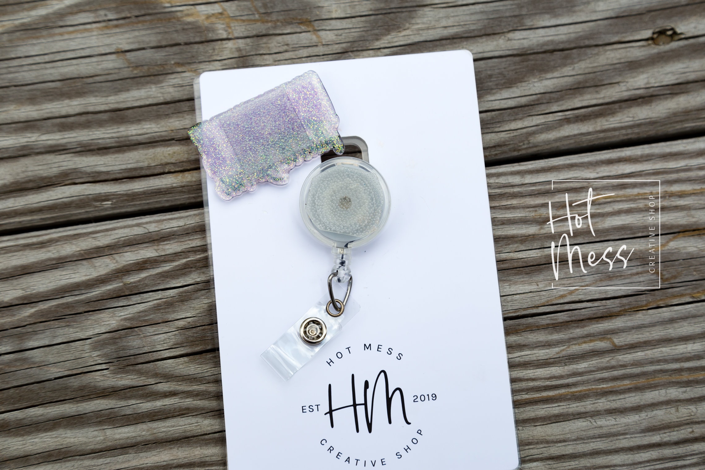 Funny 'Ask Me About Our Turkey Sandwiches' Badge Reel | Blue Glitter Retractable ID Holder For Nurses, Hospital Staff