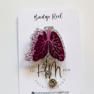 Respiratory Lungs Funny Badge Reel, Nurse Badge Reel, Respiratory Therapist Badge Reel, ICU Nurse, Retractable Badge