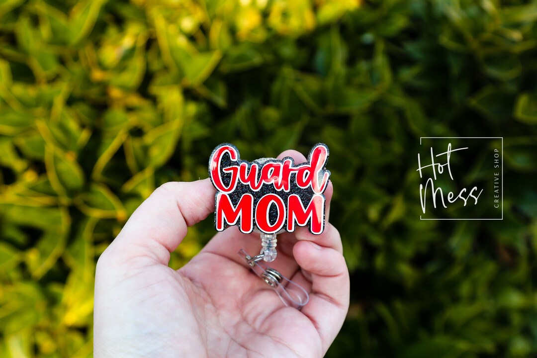 Guard Mom Badge Reel, Color Guard Badge Reel, Sports Coach Badge Reel ...