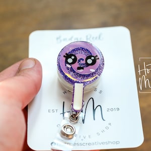 Lolly Pop ID Holder,  Funny Badge Reel, Interchangeable Retractable Badge Reel, nurse and teacher badge reel