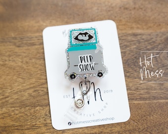 Pep Show Sonographer Funny Badge Reel, Ultrasound Machine Badge Reel, Peep Show, tecnología de ultrasonido, regalo rdms